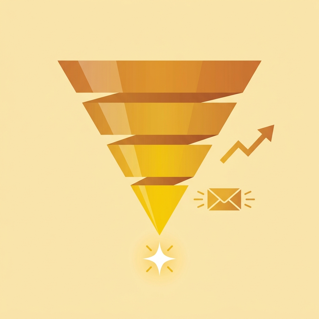 Marketing funnel illustration